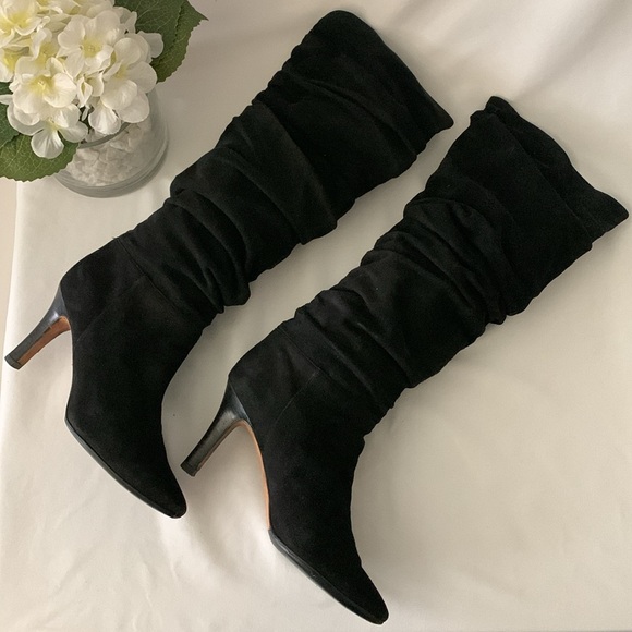 MANOLO BLAHNIk Slouchy Suede Leather Boots - Picture 3 of 15